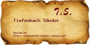 Tiefenbach Sándor névjegykártya