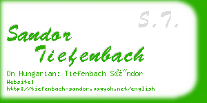 sandor tiefenbach business card